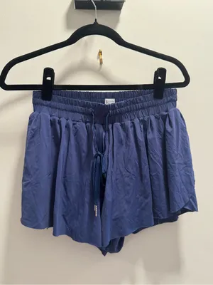 Women's Athletic Drawstring Shorts in Blue Size M thumbnail 3