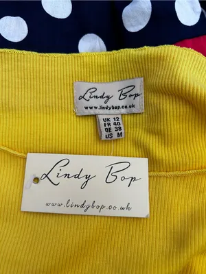 NWT Lindy Bop Polka Dot Retro Vintage Inspired Rockabilly Knee Length Dress Med thumbnail 3