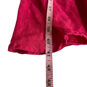 Rosso35 100% Linen Belted Midi Shirt Dress Fuchsia Pink Italy US 14 thumbnail 6