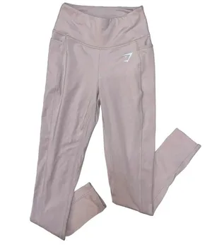 Gymshark light pink full length leggings side pockets women’s size XS thumbnail 1