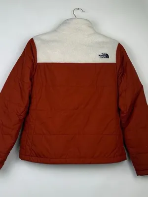 The North Face North Peak Puffer Sherpa Insulated Fleece Rust Jacket Size Medium thumbnail 5