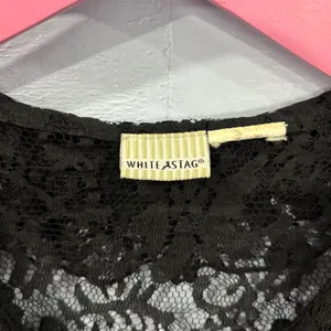 White Stag Vintage 90s Goth Lace Button Shirt thumbnail 4
