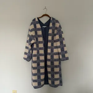 Baltic Born Blue & Cream Plaid Breckenridge Long Sherpa Jacket thumbnail 2