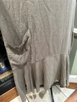 Free People Free‑Est Crisp + Cool Linen Midi Dress in Green Size Medium thumbnail 3