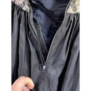 Vintage‎ Gunne Sax Jessica McClintock Black Sequin Corset Midi Dress Strapless thumbnail 8