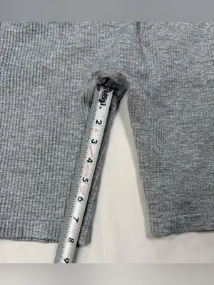 Hypr MV High-Rise Ribbed Gray Women's Bike Shorts thumbnail 3