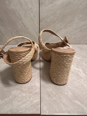 Steve Madden 'Carisma' raffia platform open toe block heel sandals Size 9.5 thumbnail 8