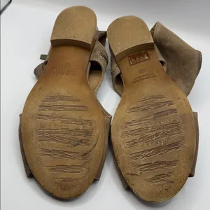 Sundance Italian Leather Suede Open Toe Mules Brown Vero Cuoio Size 40 (9–9.5) thumbnail 7