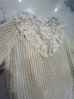 Lace Knit Sweater size small thumbnail 4