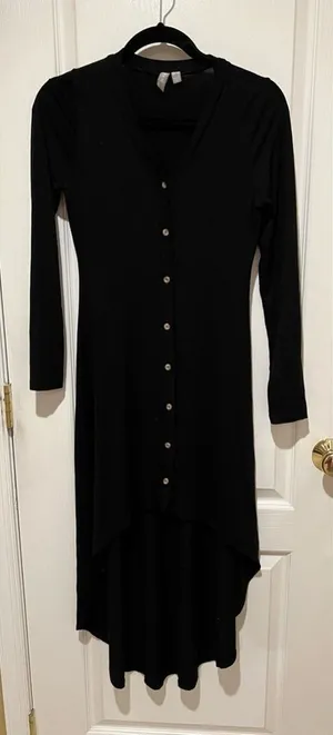 ASOS long button down dress or duster sweater jacket size 0 thumbnail 1