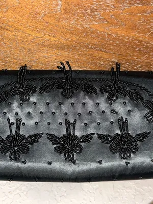 Vintage Bon Soir Beaded Evening Purse Bag Size S  thumbnail 2