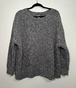 American Eagle Outfitters Gray Marled Crewneck Sweater thumbnail 1