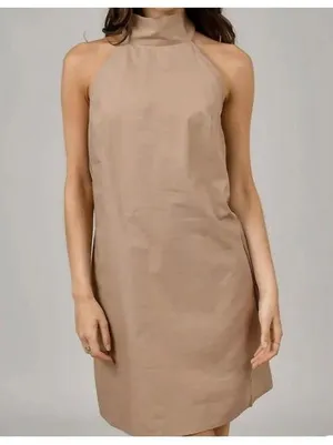 NWT RD Style Mel Poplin Mock Neck Halter Dress Sz M thumbnail 1