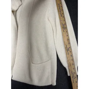 PERUVIAN LINK Ebel Cardigan IVORY 100% Alpaca Pockets Soft One Size‎ UK 10 12 14 thumbnail 8
