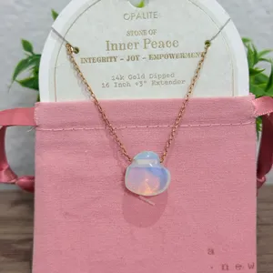 A New Day Gold Opalite Necklace thumbnail 1