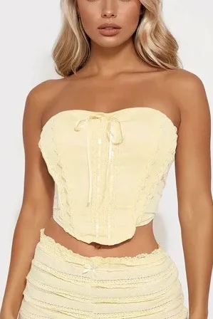 FashioNova Butter Yellow Corset thumbnail 1