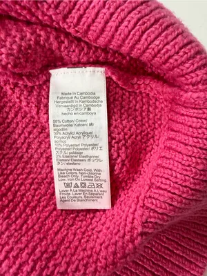 J. Crew Cotton Blend Vibrant Fuchsia Sweater thumbnail 5
