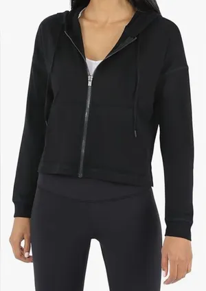90 Degrees Zip-Up Cropped Hoodie - NWOT - Size XL thumbnail 1