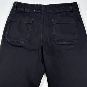 Anthropologie Maeve Jeans Women's 34 Colette Crop Wide Leg High Rise Pant Black thumbnail 10