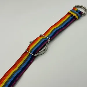 Geneva Silver Multicolored Cloth Band Women’s Watch Working New Battery thumbnail 5
