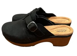 Clarks‎ Collection Women’s Size 8.5 Paizlee Nora Slip-On Buckled Platform Clogs thumbnail 1