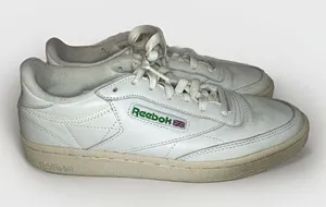 Reebok Classic Club‎ C 85 Vintage Chalk & Green Retro Sneaker Size 9.5 BS8242 thumbnail 1