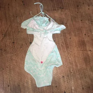 Victoria’s Secret M cutout sides ruffle neck halter tie swimsuit thumbnail 2