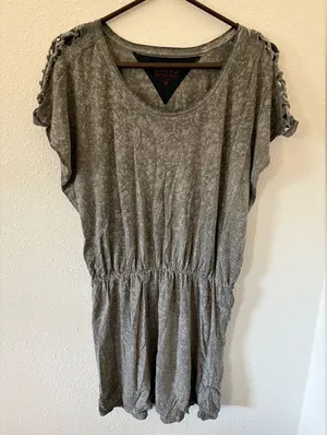 VANS Off the Wall Cap Sleeve Cotton Mini Dress thumbnail 1