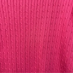 Lauren Ralph Lauren Pink Cable Knit 100% Cotton Sweater size medium thumbnail 2