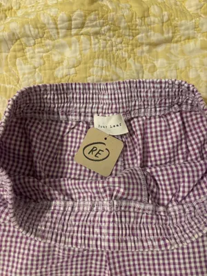 Purple and White Gingham Shorts thumbnail 3
