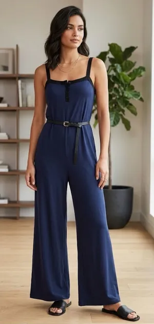 NWT Summersalt 24 Hour Jumpsuit Navy Lightweight Minimalist XL. thumbnail 1