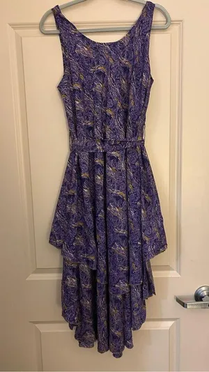 NWT Boho Lightweight Paisley Belted Tie Back Dress India M/L One size thumbnail 8