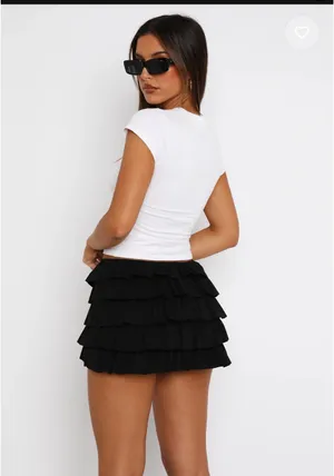 White Fox Boutique fringe skirt thumbnail 2