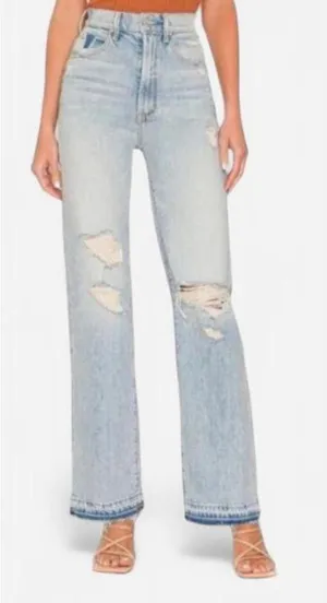 MOTHER The Tomcat Ankle Distressed High Rise Jeans Light Wash Size 25 NWT thumbnail 1