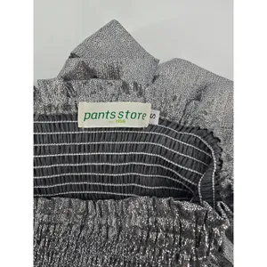 Pants Store Shorts Womens Small Silver Metallic Smocked High Rise‎ Ruffle Party thumbnail 3