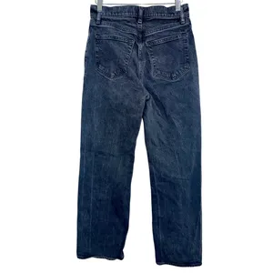 Abercrombie & Fitch 90s Relaxed Jean High Rise Black Straight Leg Jeans Sz 27 4 thumbnail 2