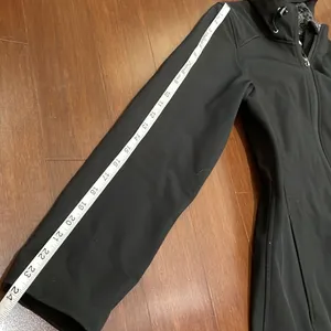Free country black hooded raincoat thumbnail 5