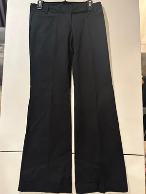 Vintage Y2K Old Navy Low Rise Flared Pants Black Stretch Size 4 thumbnail 1