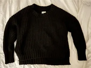 Aerie Black Sweater Oversized thumbnail 1
