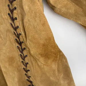Vintage Wilsons Leather Maxima Brown Suede Trench Coat with Braided Accents thumbnail 14