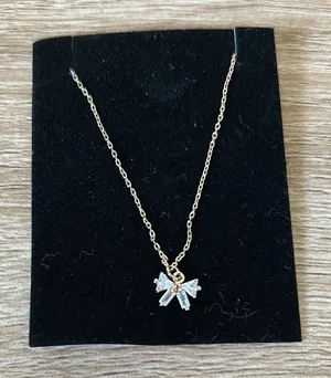 Aldo Gold Dainty Necklace with Sparkling Pendant thumbnail 1