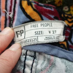Free People Multicolor Floral Paisley High Rise Boot Cut Flare Pants Size 27/US4 thumbnail 4