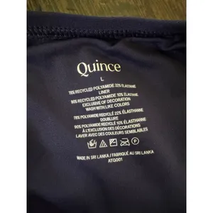 NWOT Quince Italian Cross Back One Piece Swimsuit Deep Navy Size Large thumbnail 8