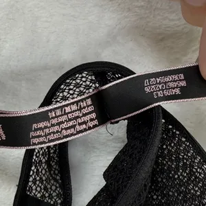 Victoria's Secret Black Sheer Mesh‎ Strappy Bralette Front Clasp 364109 Small thumbnail 5
