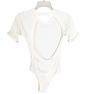 NWT The Line By K Remy Short Sleeve Bodysuit Ivory Size M thumbnail 8