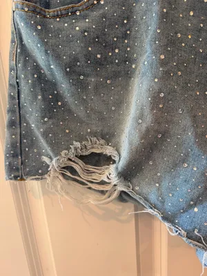 Cali 1850 Bedazzled Jean Shorts Size 13 thumbnail 2