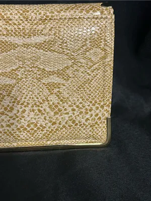 Gold Snakeskin Embossed Women’s Clutch Bag thumbnail 6