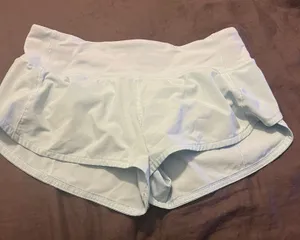 Lululemon Women's Hotty Hot Low Rise Size 4 Work Out Running Short 2.5" blue thumbnail 1