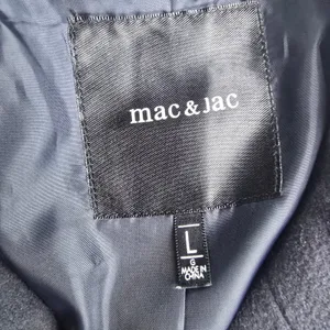 Mac &‎ Jac Navy Blue Ruffle Trim Double Breasted Pea Coat Jacket Womens Large thumbnail 4
