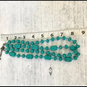 Premier Designs double stranded turquoise necklace thumbnail 4